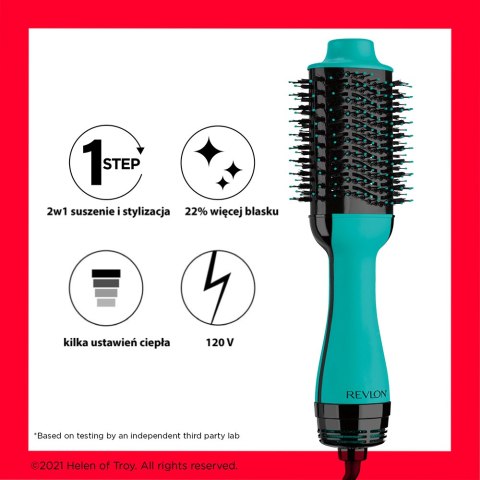 REVLON RVDR5222T One-Step Hair TEAL Suszarko-lokówka REVLON w kolorze morskim
