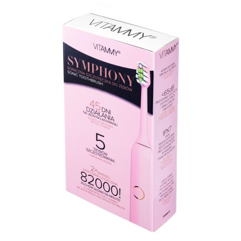 VITAMMY Symphony all pink/rose gold Szczoteczka soniczna z komfortową obudową
