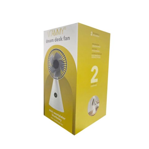 VITAMMY dream desk fan żółty Mini wentylator biurkowy