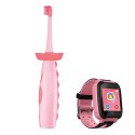 VITAMMY DINO różowa + zegarek VITAMMY SMART KID WATCH różowy Zestaw prezentowy szczoteczka soniczna do zębów dla dzieci i zegare