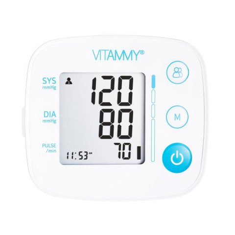 VITAMMY NEXT 0.1 Ciśnieniomierz nadgarstkowy z szybkim i delikatnym pomiarem podczas pompowania