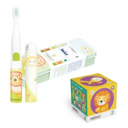 VITAMMY SMILE lew + DODO Memo lew Zestaw prezentowy szczoteczka soniczna do zębów dla dzieci i gra obrazkowa