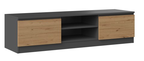 Szafka RTV Komoda Pod Telewizor Stolik Półka Antracyt Artisan Lilia 140 cm