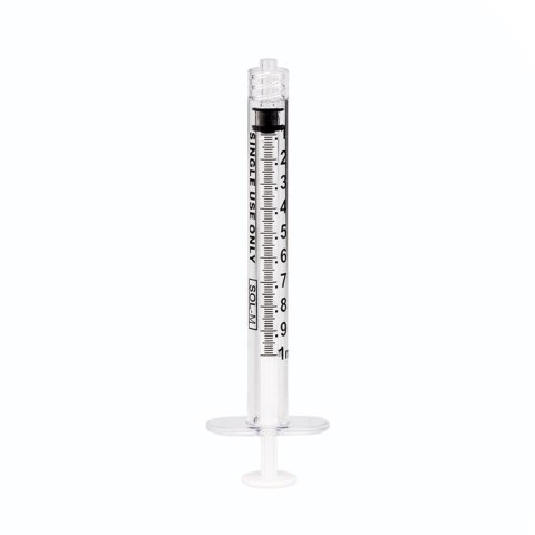 Strzykawka bez igły SOL-M 1ml Luer Lock (PP) skalowana co 0,01 ml /op. 100 szt Sol-Millennium op. 100 szt