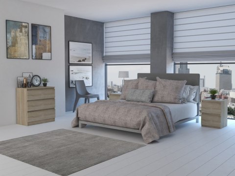 Komoda z 3 szufladami Lilia 70 cm Duża Do Salonu Pojemna Dąb Sonoma