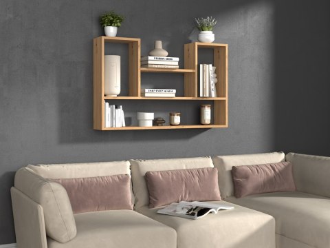 Regał Wiszący Do Salonu Na Książki Półka Ścienna Artisan 100x60x16 Diego 7P