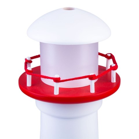 LAMPA STOŁOWA LATARNIA - BIAŁO-CZERWONA