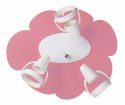 LAMPA SUFITOWA PLAFON PŁATEK RÓŻOWO-BIAŁY 3PŁ.