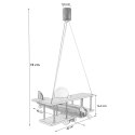 LAMPA WISZĄCA SAMOLOT DUŻY BIAŁY NIEBIESKI CZERWONY DLA DZIECI
