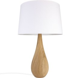LAMPA STOŁOWA VASE DĄB - BIAŁY ABAŻUR