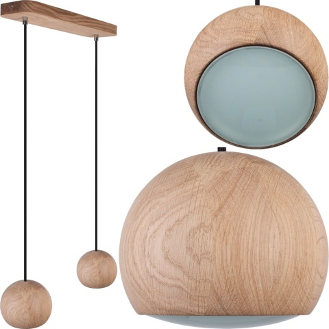 LAMPA SUFITOWA WISZĄCA BALLI KULE 2X CZARNY PRZEWÓD