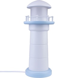 LAMPA STOŁOWA LATARNIA - BIAŁO-NIEBIESKA