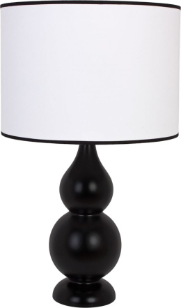 LAMPA STOŁOWA SHISHA CZARNA ABAŻUR Z CZARNĄ LAMÓWKĄ
