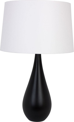 LAMPA STOŁOWA VASE CZARNA - BIAŁY ABAŻUR