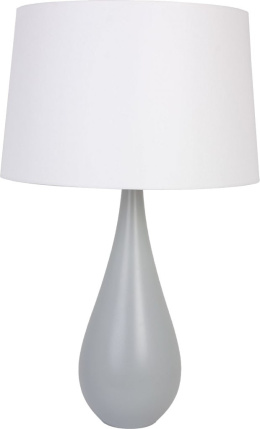 LAMPA STOŁOWA VASE SZARA - BIAŁY ABAŻUR