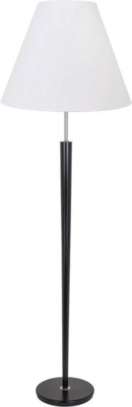 LAMPA PODŁOGOWA VENUS 170 CM 1 PŁ. CZARNA BIAŁY ABAŻUR