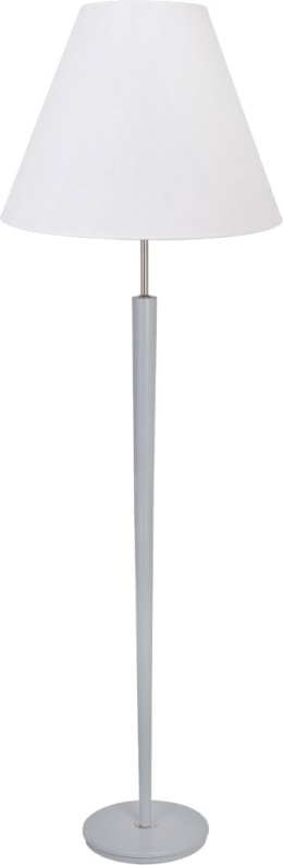 LAMPA PODŁOGOWA VENUS 170 CM 1 PŁ. SZARA BIAŁY ABAŻUR