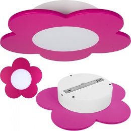 LAMPA SUFITOWA PLAFON FIORE LED DREWNO FIOLETOWY