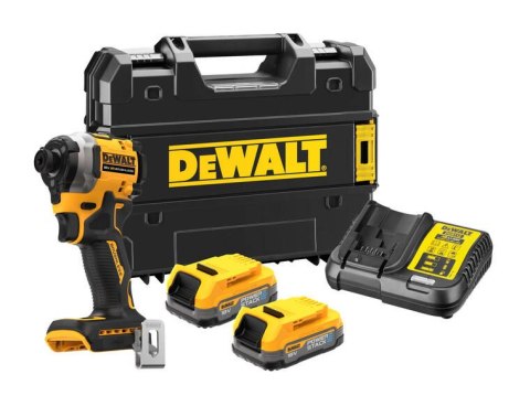 ZAKRĘTARKA UDAROWA AKUMULATOROWA DEWALT DCF850E2T 1/4' 18V XR 2*1.7AH 208Nm