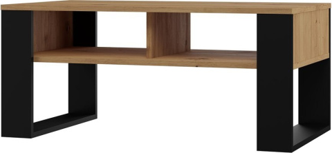 Stolik Kawowy Ława Do Salonu z Półką 90x58x50 Artisan Czarny Montana 2BP
