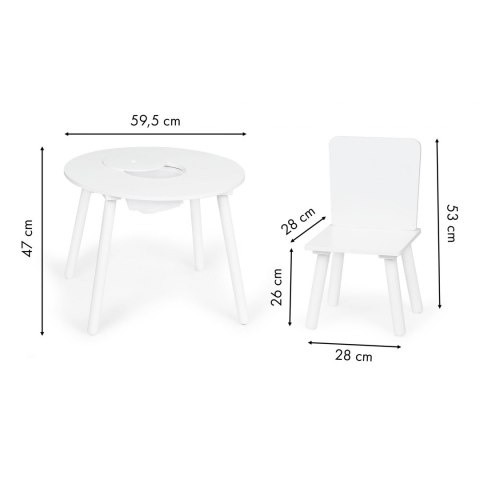 STÓŁ STOLIK +2 KRZESŁA MEBLE DLA DZIECI KOMPLET ECOTOYS