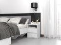 Szafka Nocna Stolik Nocny 2 Szuflady 40 cm Do Sypialni Biała Lilia L1 Półka