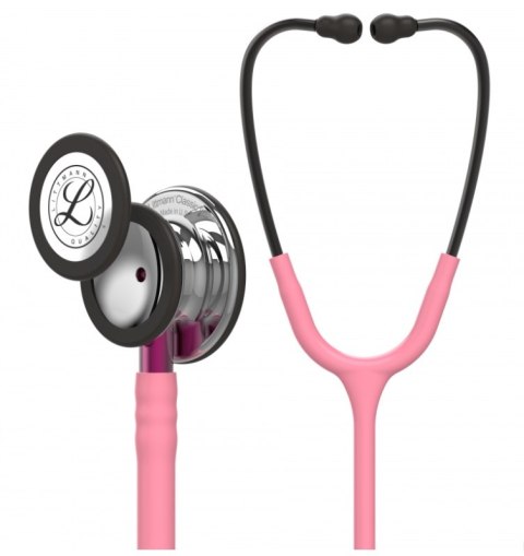 Stetoskop Littmann Classic III 5962 Stetoskop Littmann Classic III, Mirror-Finish, przewód różowy, trzonek różowy, lira smoke