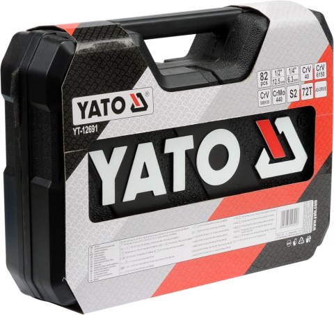 YATO YT-12691 ZESTAW NARZĘDZIOWY 1/2'' 82 CZĘŚCI L YATO