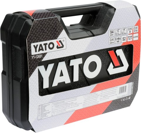 YATO YT-12681 ZESTAW NARZĘDZIOWY 1/2'' 94 CZĘŚCI L YATO