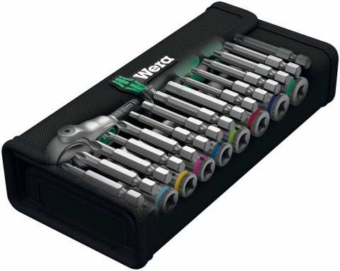 WERA ZESTAW KLUCZY NASADOWYCH Z GRZECHOTKĄ ZYKLOP SPEED 1/4'' WERA