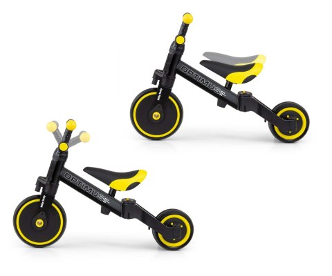 ROWEREK TRÓJKOŁOWY BIEGOWY Z PEDAŁAMI 3W1 OPTIMUS BLACK PIANKOWE KOŁA 12m+