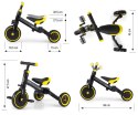 ROWEREK TRÓJKOŁOWY BIEGOWY Z PEDAŁAMI 3W1 OPTIMUS BLACK PIANKOWE KOŁA 12m+