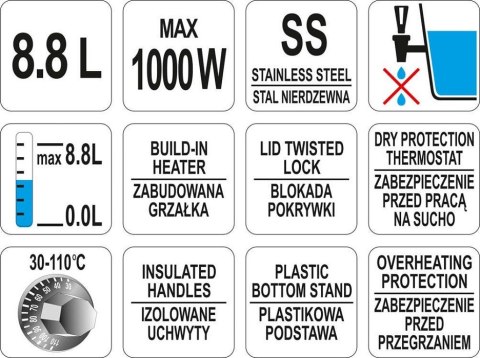 YATO YG-04301 WARNIK DO WODY 8.8L.