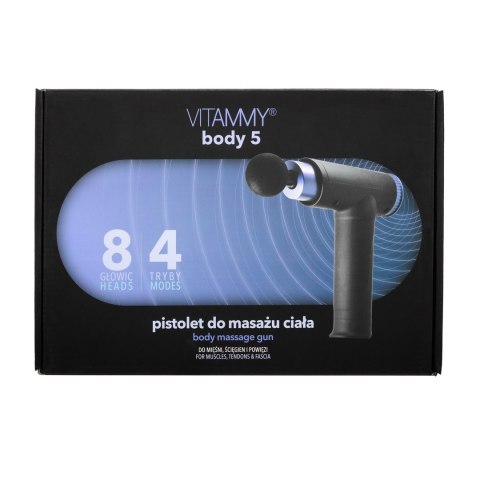 VITAMMY body 5 czarno-fioletowy Pistolet do masażu ciała