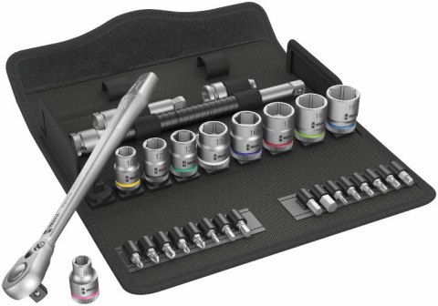 WERA ZESTAW KLUCZY NASADOWYCH 3/8''ZYKLOP METAL,+GRZECHOTKA 29CZ. WERA