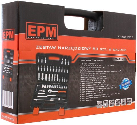 EPM ZESTAW NARZEDZIOWY 1/4'' 52 SZTUKI EPM