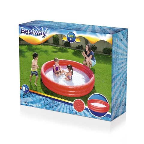 Bestway Basen dmuchany Czerwony 1.83m x 33cm