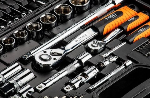 NEO ZESTAW KLUCZY NASADOWYCH 1/4'',1/2'' 77 CZĘŚCI CRV NEO