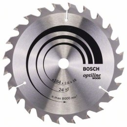 BOSCH PIŁA TARCZOWA-H OPTILINE WOOD 184*2.6*16/Z24