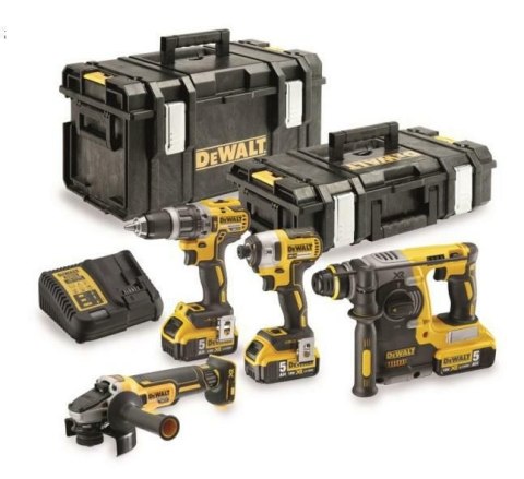 DEWALT ZESTAW ELEKTRONARZĘDZI COMBO 18V DCG405 DCH273 DCD796 DCF887 3*5.0AH