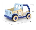 Chodzik - Pchacz dla Dzieci Auto Drewniany Explorer Kot i Mysz + hamulec