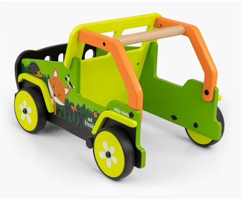 Chodzik - Pchacz dla Dzieci Auto Drewniany Explorer Lisek + hamulec