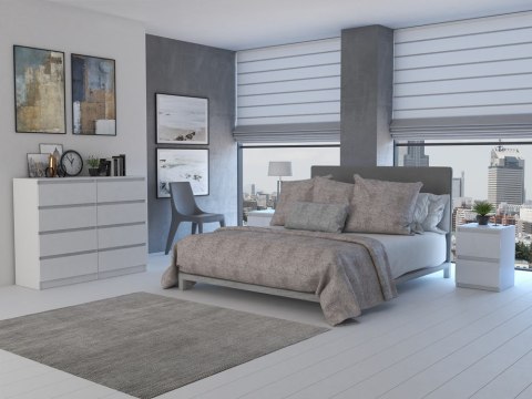 Komoda z szufladami Lilia L8 120 cm Duża Do Salonu Pojemna Biała Mat