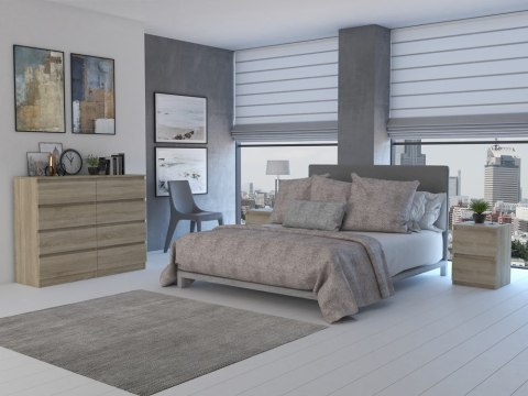 Komoda z szufladami Lilia L8 120 cm Duża Do Salonu Pojemna Dąb Sonoma