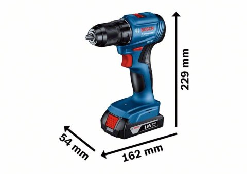 WKRĘTARKA AKUMULATOROWA BOSCH GSR 185-LI 2*2.0AH 50 Nm