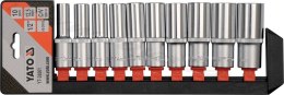 YATO YT-38861 ZESTAW KLUCZY NASADOWYCH DŁUGICH 1/2'' 10 CZĘŚCI YATO