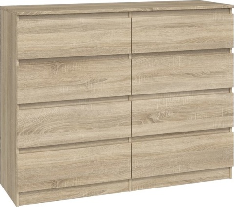 Komoda z szufladami Lilia L8 120 cm Duża Do Salonu Pojemna Dąb Sonoma