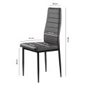 KRZESŁO KRZESŁA ZESTAW KRZESEŁ DO SALONU 4 SZTUKI MODERNHOME