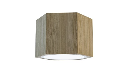 Dębowa lampa Hexa Spot ES111 GU10 dąb 8x12 CM