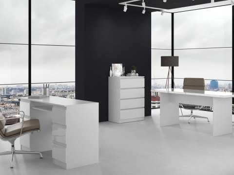 Komoda z szufladami Lilia L4 70 cm Duża Do Salonu Pojemna Biała Mat